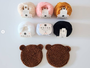 ５. 飾ってかわいい！クマちゃんコースター