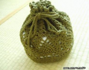 人気のパイナップル編みにチャレンジできる丸底巾着